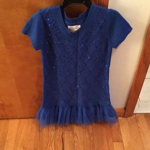 Girls Justice sequins Tulle sweater dress